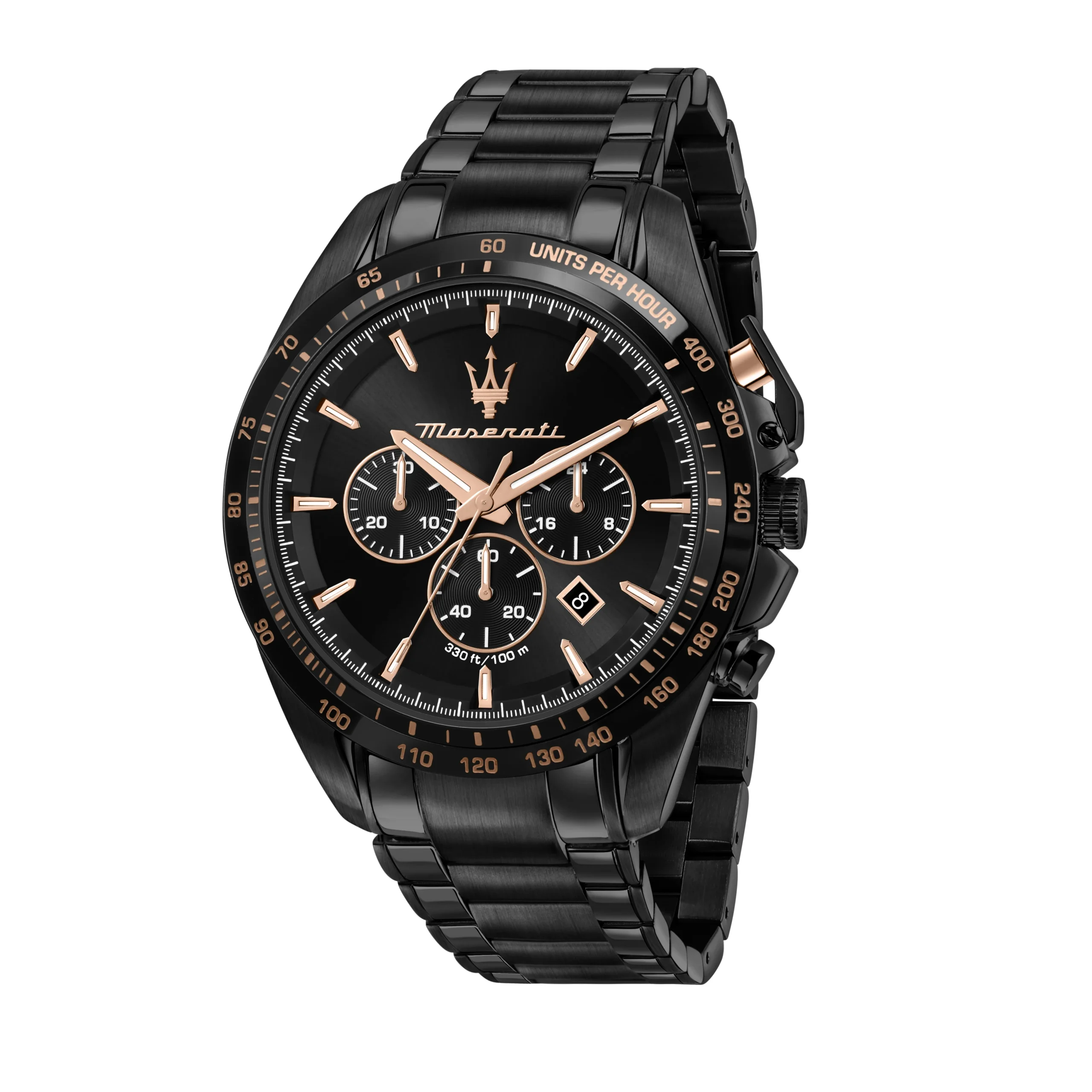 Maserati Traguardo Chrono Watch Black Dial R8873612048