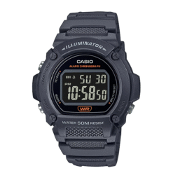 Casio Watch Chronograph Digital Black W-219H-8BV