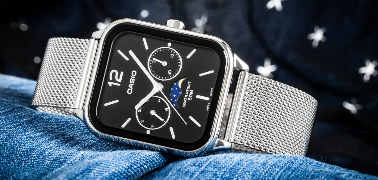 Casio Timeless MTP-M305M-1AVER Classic quartz with day-date and moonphase - Image 3