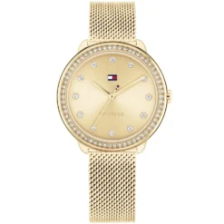 TOMMY HILFIGER Demi Stainless Steel Gold Dial Ladies Watch 1782699