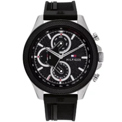 Tommy HILFIGER Clark Multifunction Black Rubber Strap 46mm 1792082