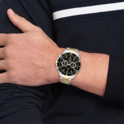 Alternative view of Tommy Hilfiger Men's Jordan (43mm) Black Dial / Two-Tone Stainless Steel Bracelet  1792095