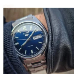 Alternative view of SEIKO 5 Automatic Blue Dial Stainless Steel Men's Watch SNXS77