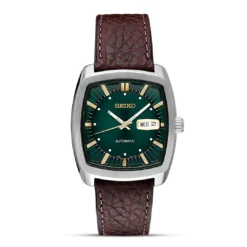 SEIKO Automatic Watch for Men - Recraft Series - Brown Leather Strap SNKP27