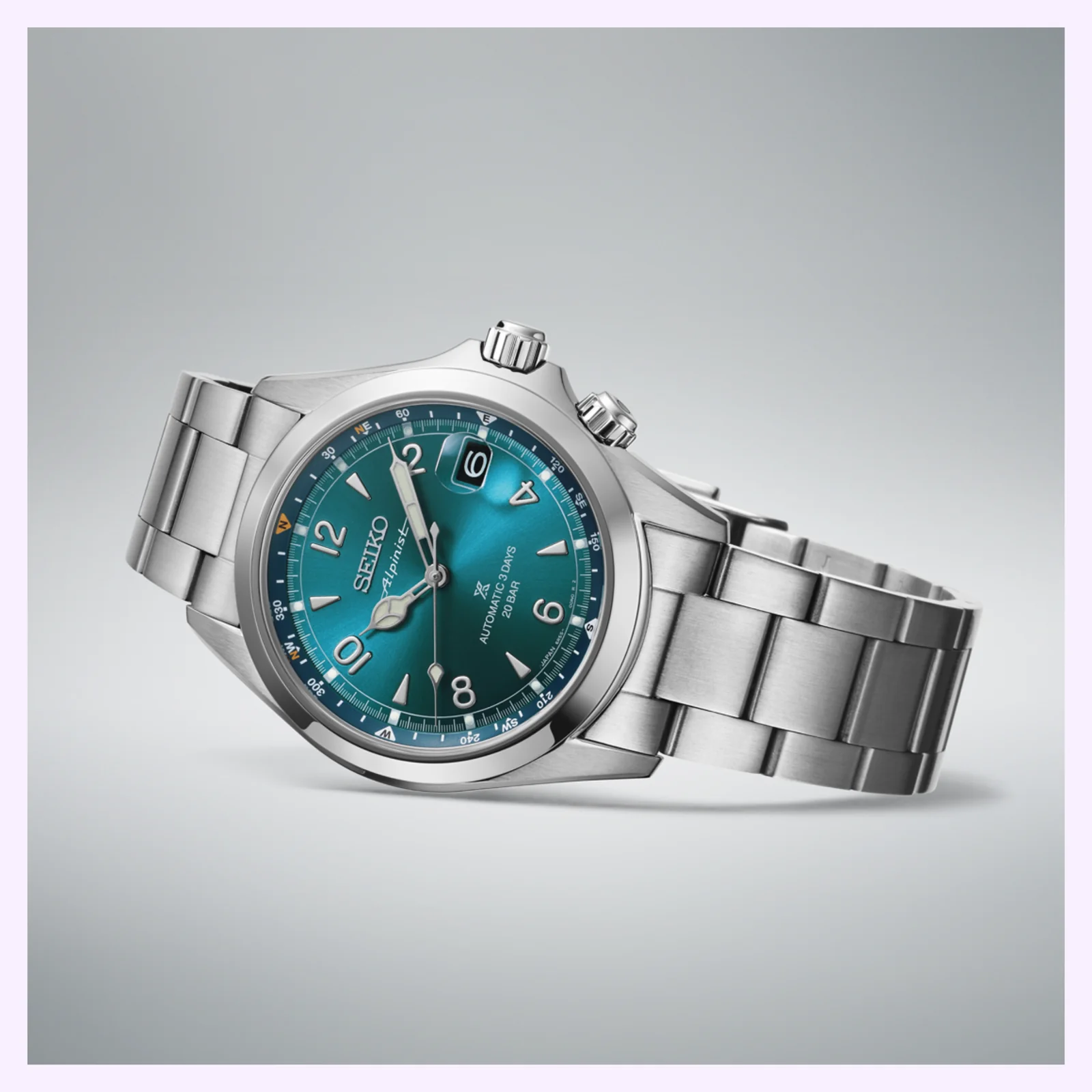 Seiko Alpinist Land Turquoise Ice Blue 39.5mm SPB503 - Image 2