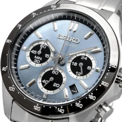 Alternative view of Seiko Spirit Chronograph Gray Sunburst Dial SBTR027