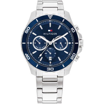 Tommy Hilfiger Men's Jordan (43mm) Blue Dial / Stainless Steel Bracelet 1792094