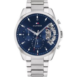 Tommy Hilfiger Baker Silver Steel Men's Multi-function Watch - 1710448
