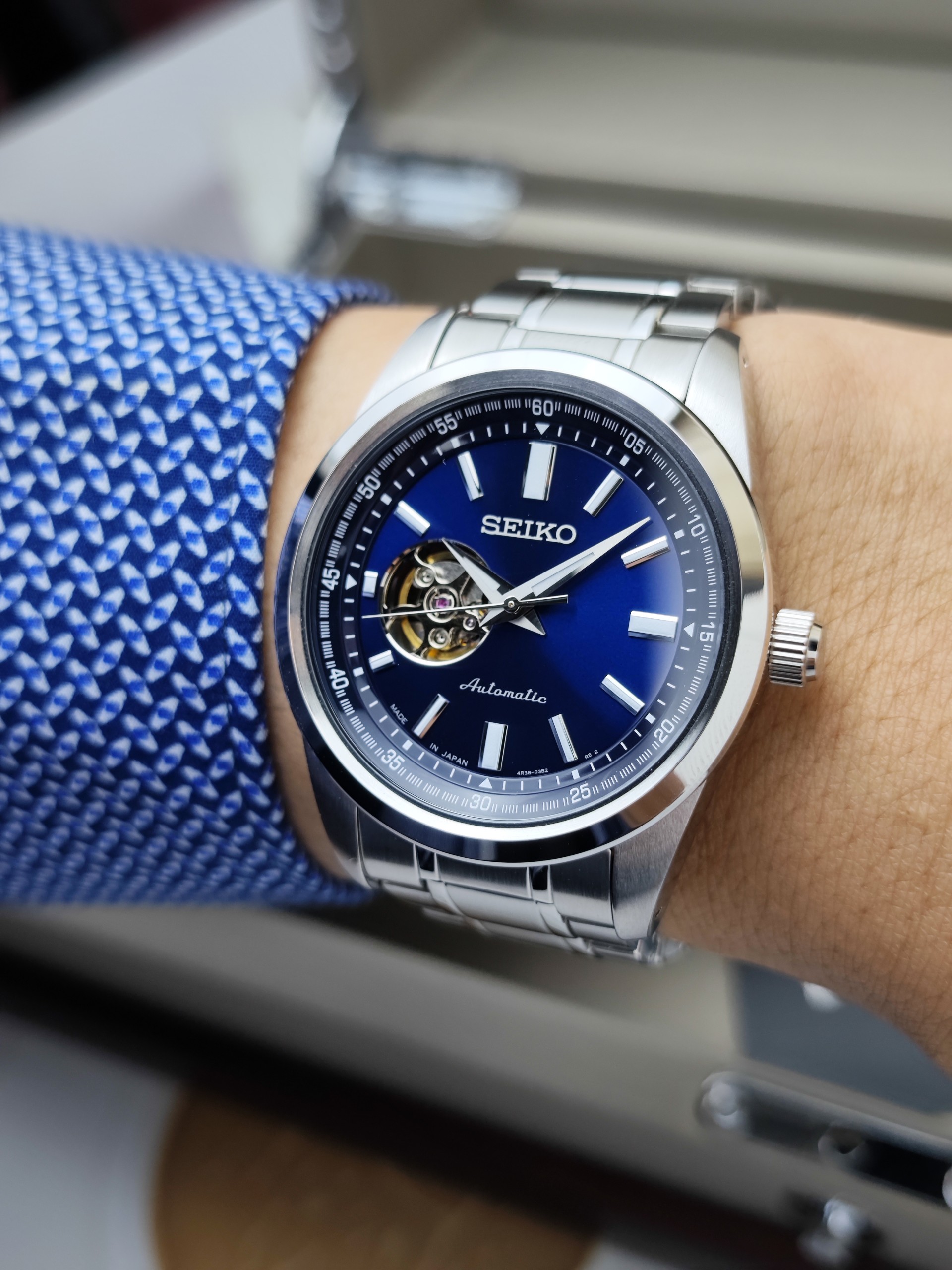 Seiko Mechanical Selection Open Heart Blue Dial SCVE051 (Japan Only Edition) - Image 2