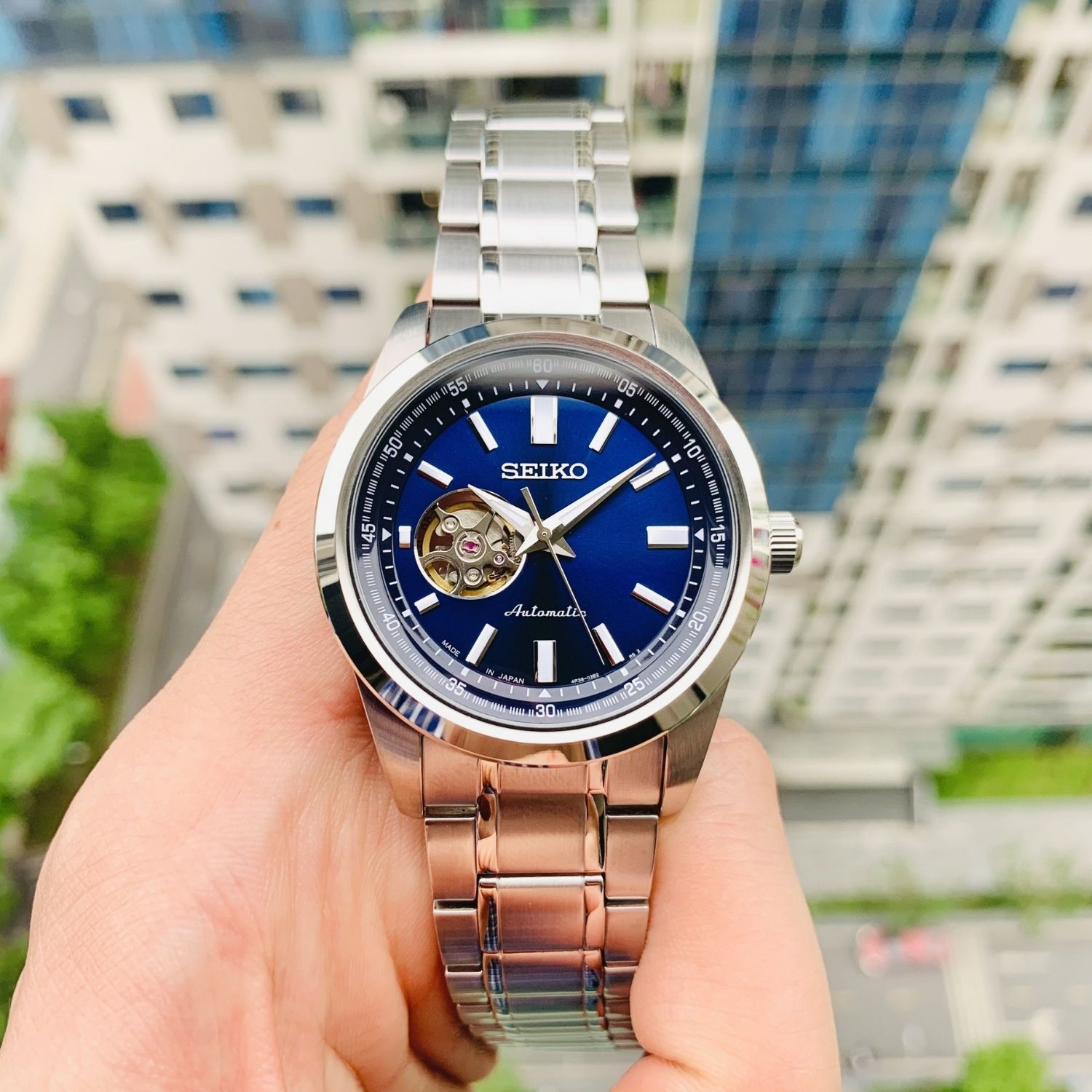 Seiko Mechanical Selection Open Heart Blue Dial SCVE051 (Japan Only Edition) - Image 3