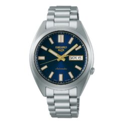 SEIKO 5 Sports SNXS Vintage Gold Collection Blazer Blue Watch SRPL55K1