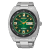 Seiko Recraft SNKM97 Automatic Green Dial Gold Tone Men's Watch Day-Date 43mm