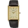 Seiko SWR106P1 Men's Quartz Watch with Sapphire Crystal Gold Tone