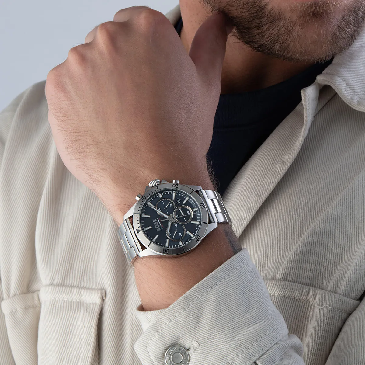 BOSS Sport Lux Troper 44mm Stainless Steel Chronograph Men’s Watch 1514069 - Image 3