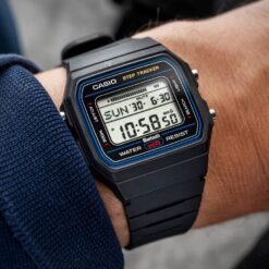 Alternative view of Casio Classic F-B100W Digital Step Tracker Digital Display / Black Bio-Resin Band